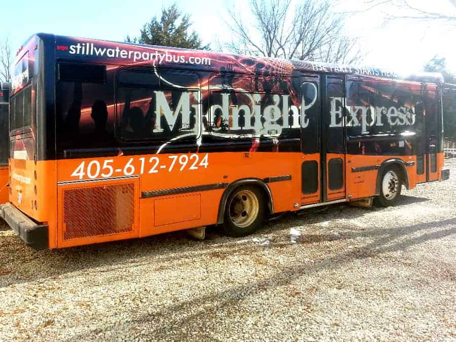 Midnight Stillwater Party Bus Wrap