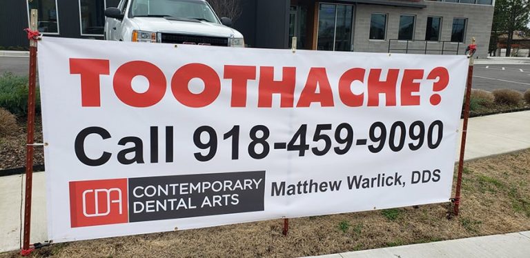 Dental Arts Toothache Banner