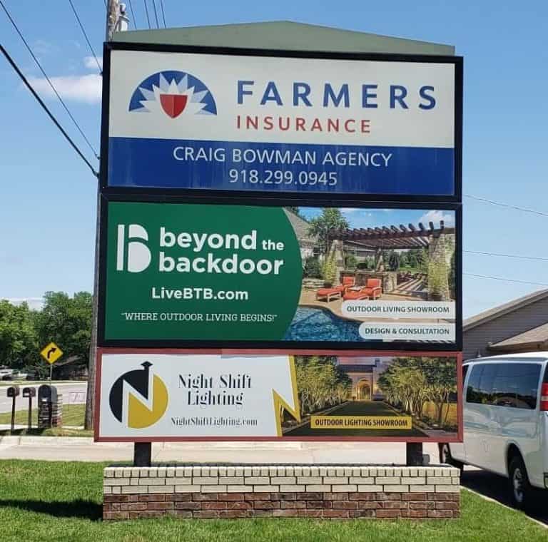 Farmers Beyond the Backdoor Tenet Panel Signs