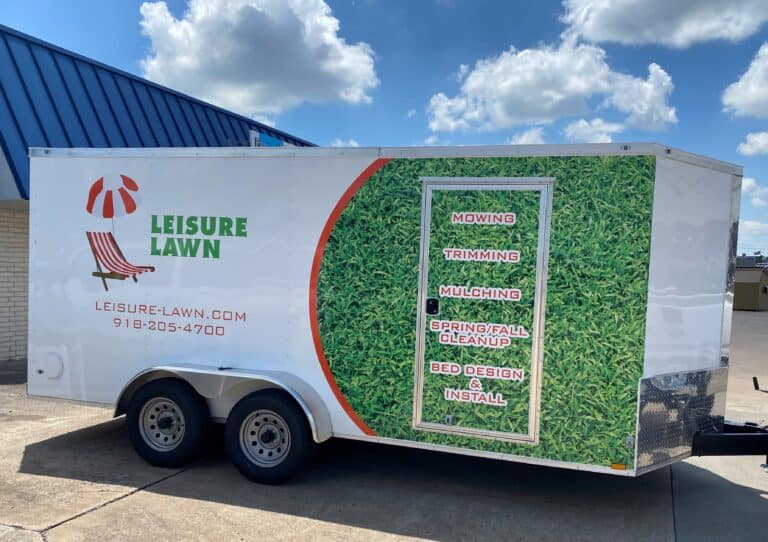 Trailer Wrap for Leisure Lawn by Precision Sign and Design Tulsa