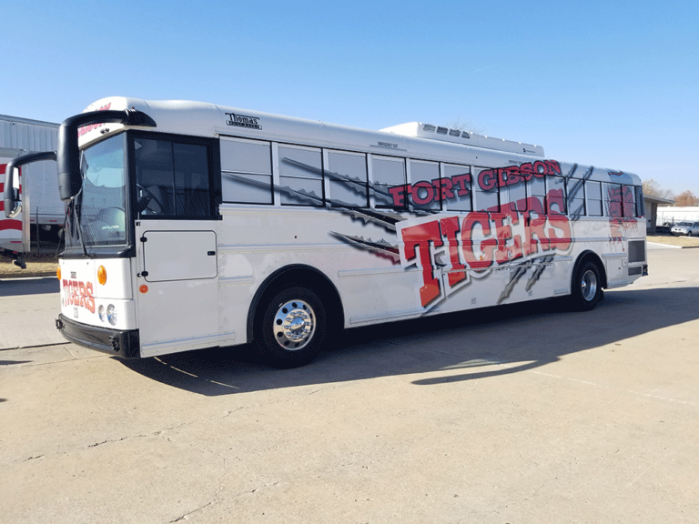New Fort Gibson Tigers Bus Wrap
