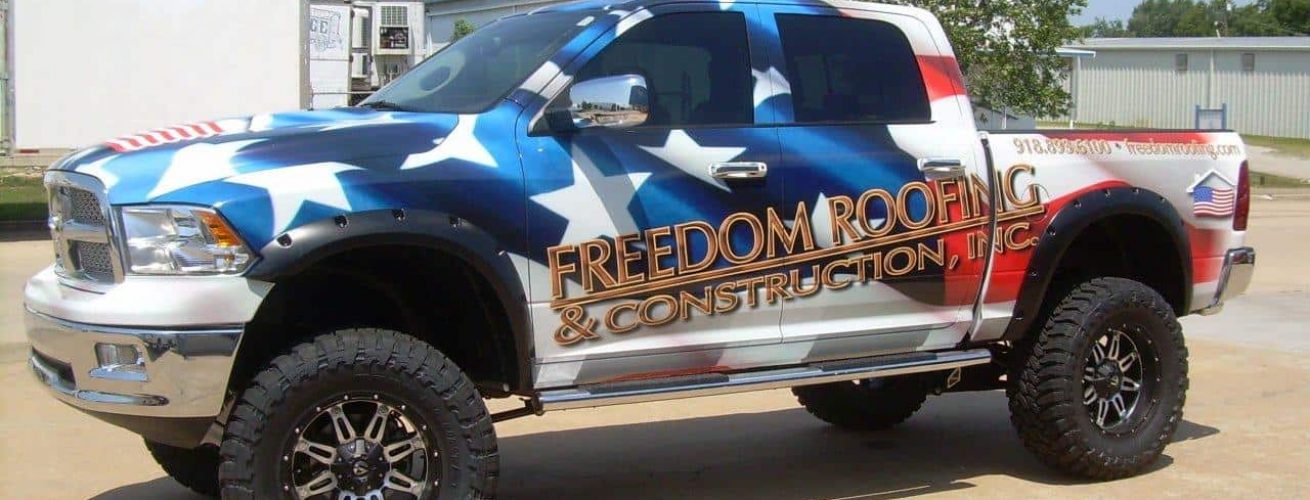 Freedom Roofing Pick Up Wrap