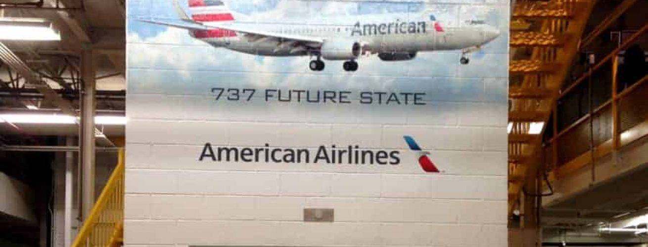 Tulsa American Airlines 737 Wall Murals