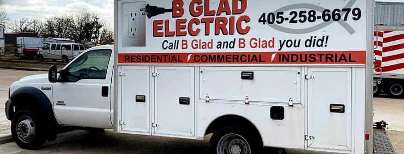 White B Glad Electric Utility Box Graphics