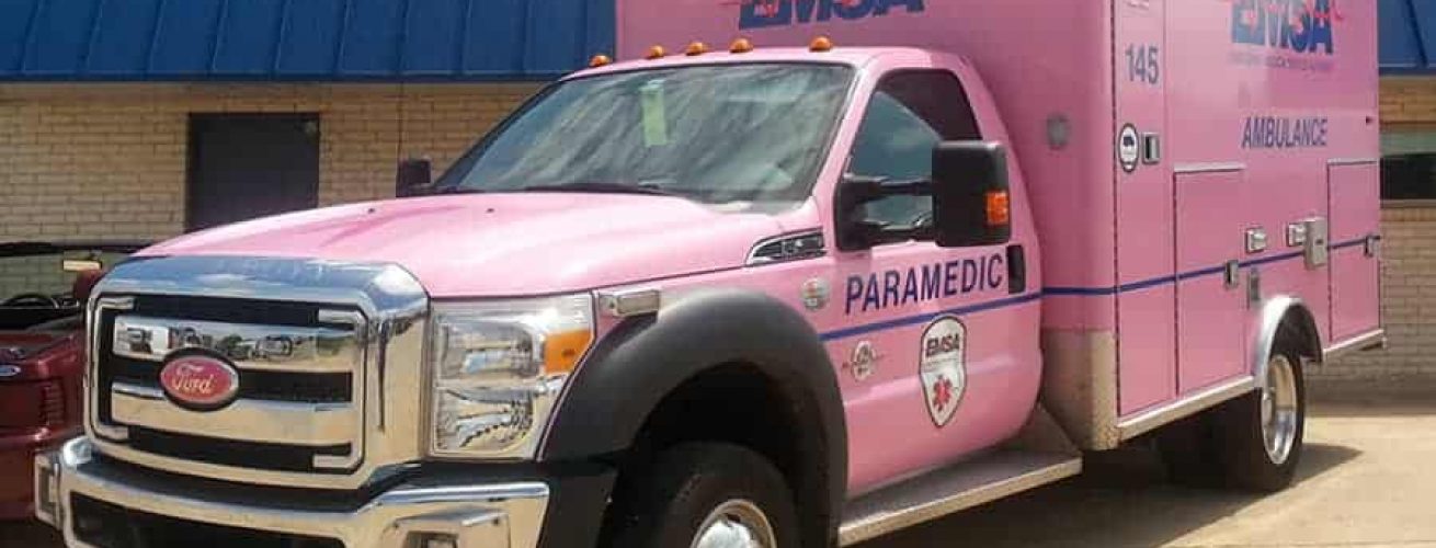 Pink Color EMSA Ambulance wrap
