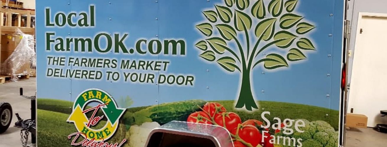 Local Sage Farms Tulsa Delivery Trailer Wrap