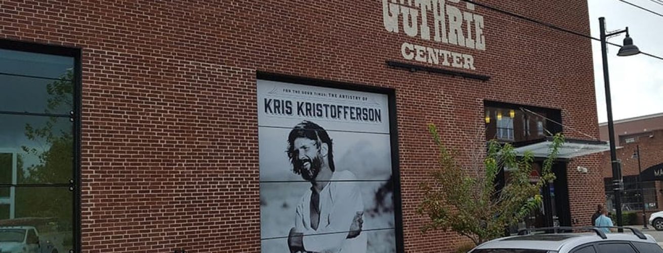 New Woody Guthrie Center Kris Kristofferson Exhibit Exterior Window